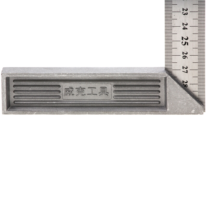 威克(vico) WK52300 300mm不锈钢角尺钢拐尺 铝座L型尺子 直角尺木工工具90度角尺 木工尺