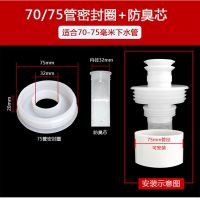 75pvc下水道塞密封塞硅胶厨房30 32下水管配套防溢水塞圈|75密封塞+硅胶芯 [75管道]32孔