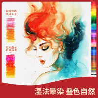 得力(deli)6523水溶性彩色铅笔48色铁盒装 秘密花园填色笔 涂鸦绘画彩铅 彩画笔 涂色笔 学生文具 笔类