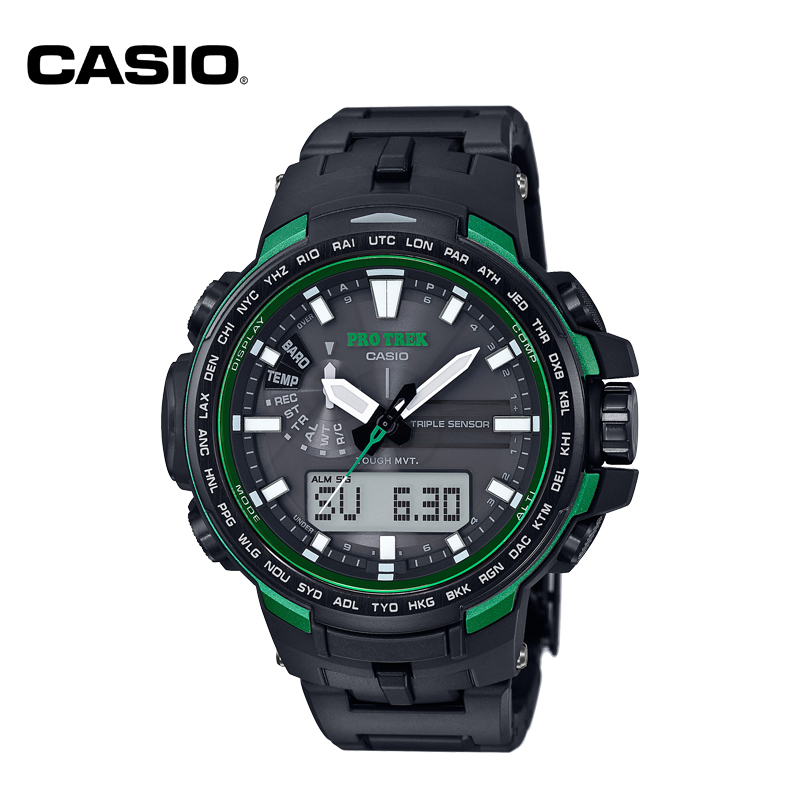 卡西欧(CASIO)手表PROTREK系列太阳能电波登山户外运动男表PRW-6100FC-1
