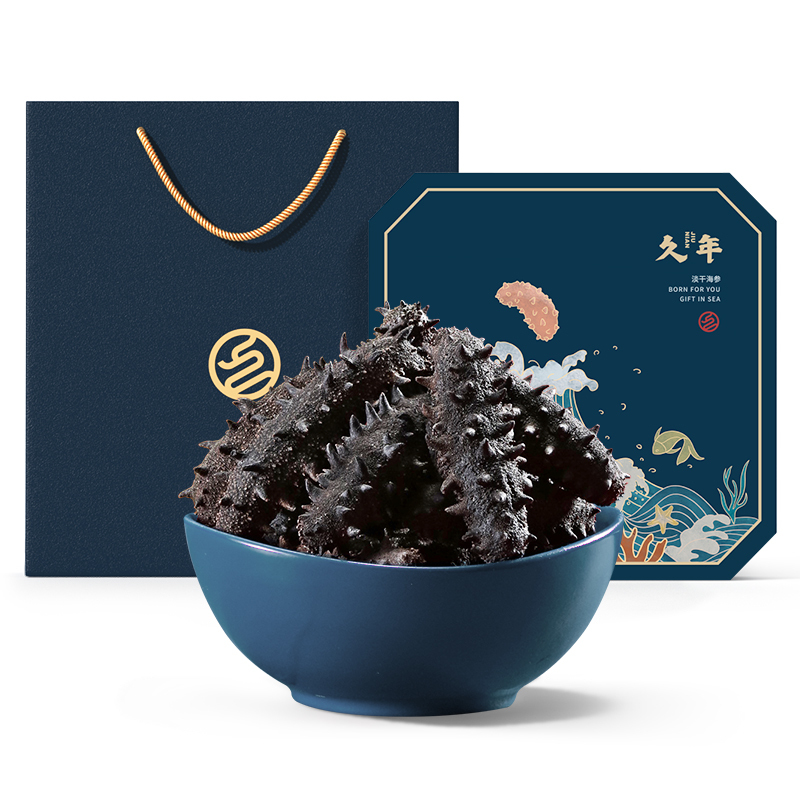 久年6A大连淡干海参干货500g野生辽刺参非即食特价深海老人小孩孕妇营养健康70-90头[拍下送鲍鱼汁]