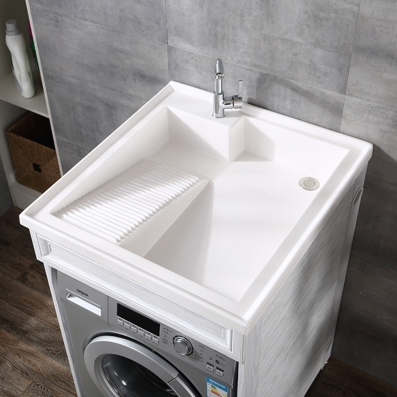 太空铝洗衣机伴侣洗手洗脸台盆古达一体柜子组合阳台洗衣槽小户型定制