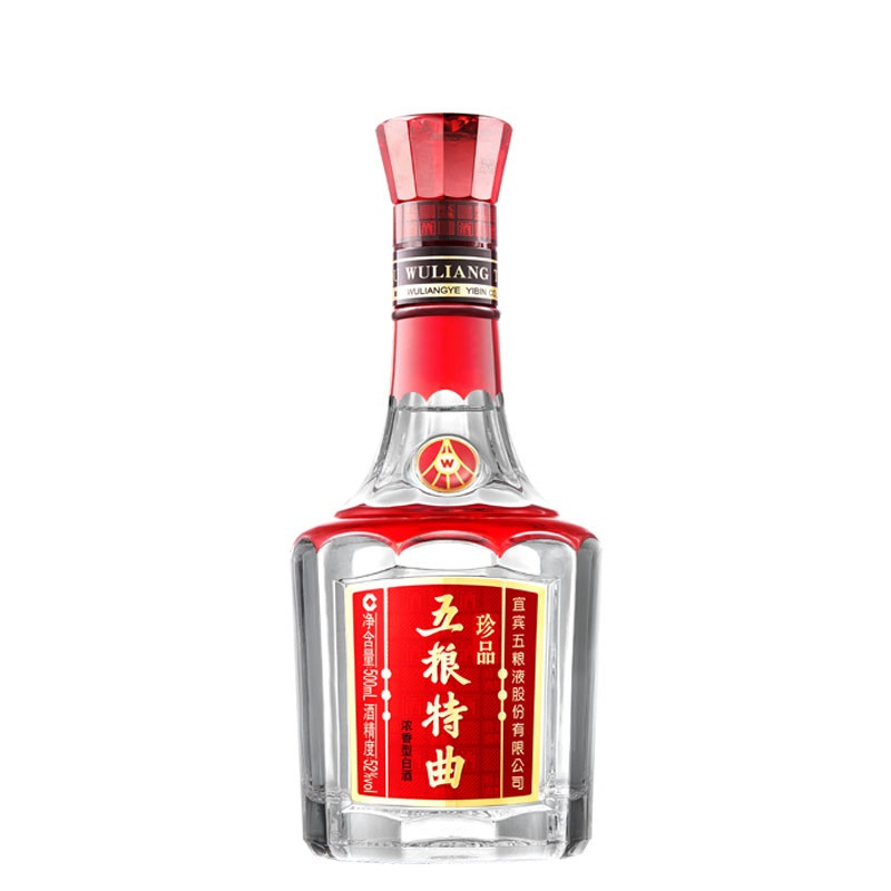 五粮液 总厂出品 五粮特曲 珍品 52度 浓香型白酒 500ml 单瓶装