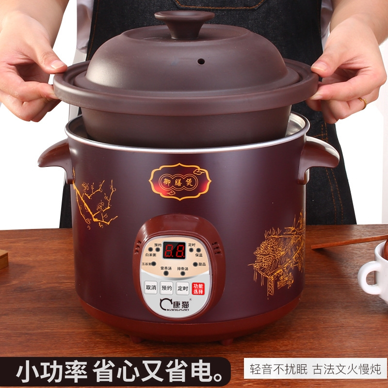 家用礼品厨房煮粥电炖锅紫砂如华福禄电炖锅煮粥电炖锅