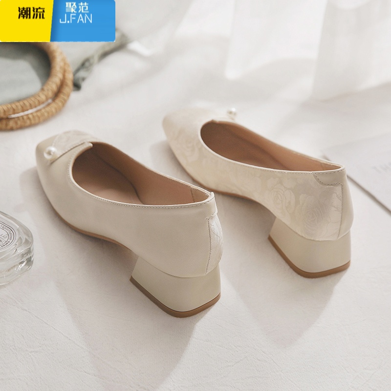 聚范皮版~国风玛丽珍女鞋晚晚风温柔鞋配裙子法式仙女风旗袍单鞋柔 40 练杏