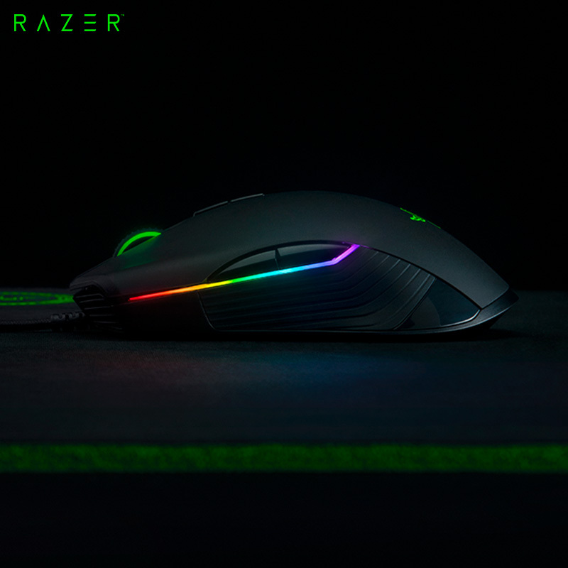 雷蛇(Razer)锐蝮蛇竞技版有线鼠标 办公鼠标 电竞游戏鼠标 RGB幻彩灯效鼠标 双手通用型鼠标 吃鸡/LOL/CS