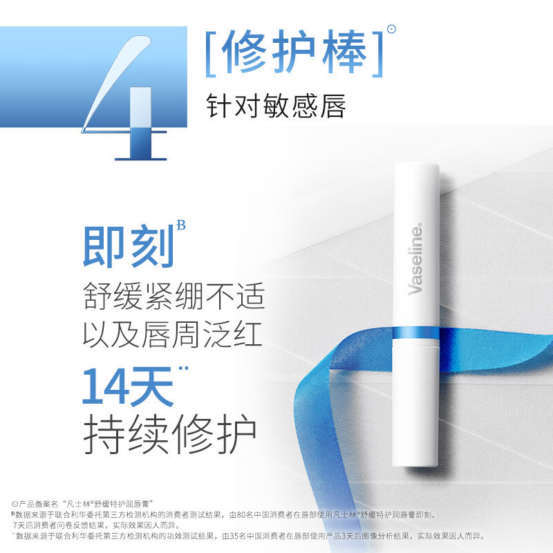 凡士林(VASELINE) 舒缓特护润唇膏1.8g 白色高清大图
