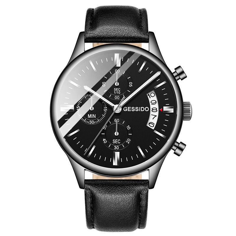 铭侣 石英表男女男士手表防水夜光多功能自动电子石英表学生韩版运动