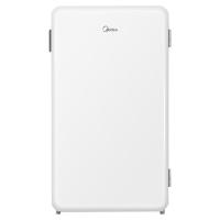 美的93升单门一级低音复古白色小冰箱单温冷藏租房家用宿舍办公室可放美妆BC-93MF