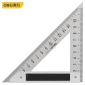 得力（deli）不锈钢钢板尺90度直角尺铝压铸高精度直角尺 （150mm）DL303150 黑色 一把