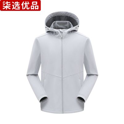 柒选优品 男女同款户外连帽软壳风衣JM2FC1JCTFG001/件
