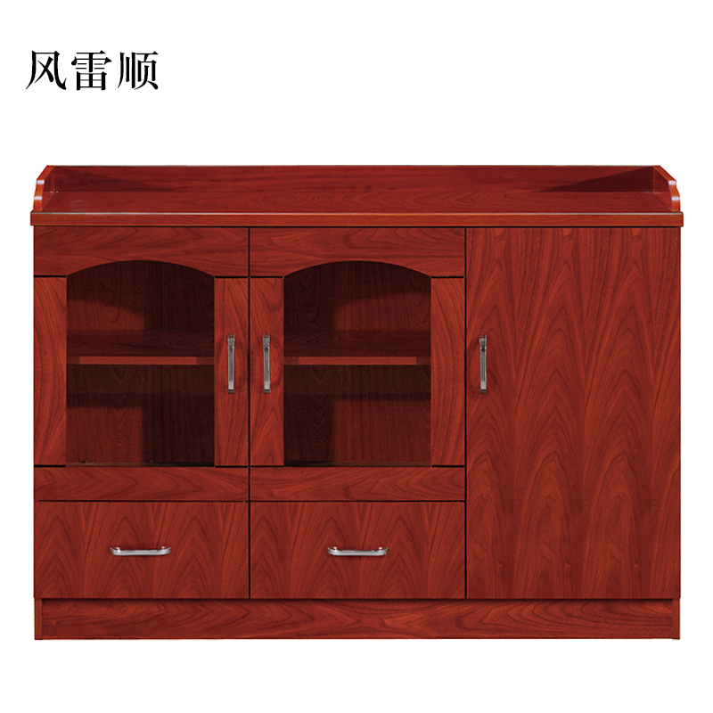 风雷顺胡桃色餐边柜简约茶水柜三门1200*400*860