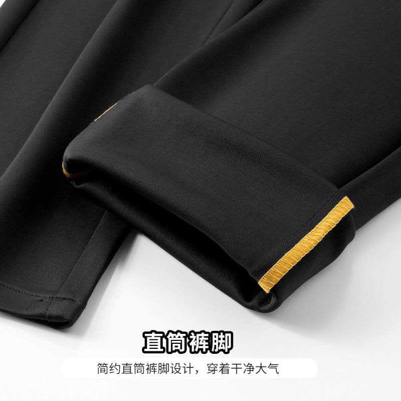 鳄鱼恤CROCODILE 男士垂顺抗皱显瘦直筒商务休闲长裤图片