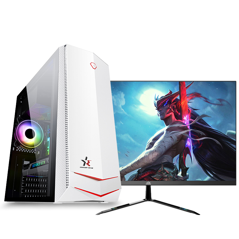 铭能 i9级十核E5-2670V2/RX550独显/16G内存/480G高速固态硬盘 台式电脑 台式机 电脑主机 组装电脑 家用办公商务娱乐学生游戏电脑台式组装机电脑+21.5英寸