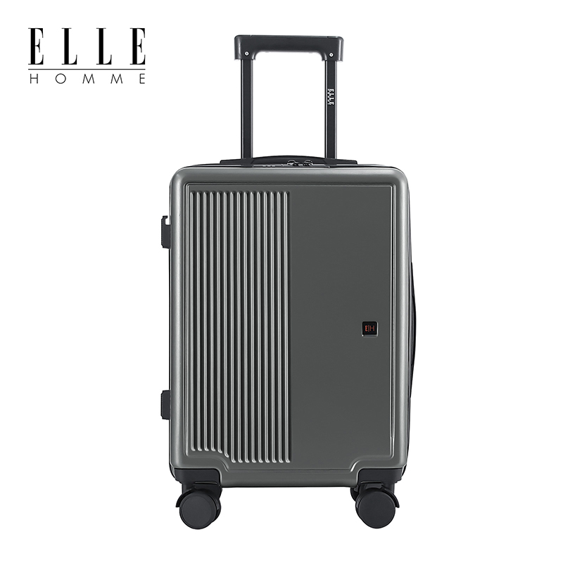 ELLE HOMME EH20182061 带杯架大容量万向轮拉杆箱 20寸古典灰