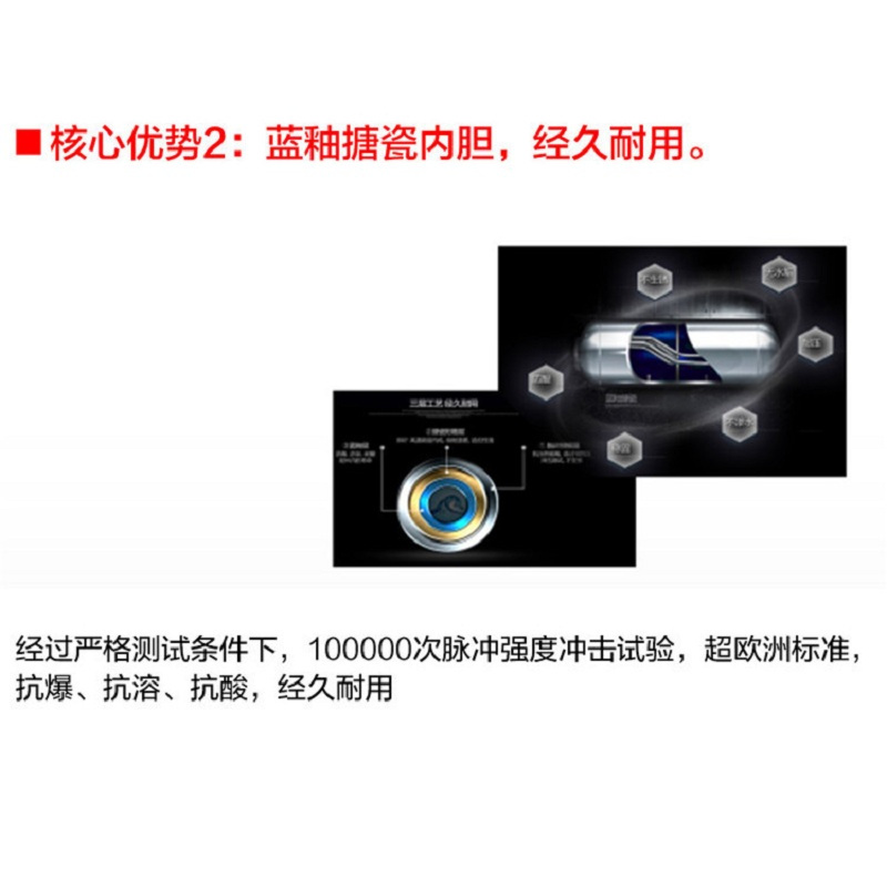 万和(Vanward)E55-C3HB-33高光白 55升 电加热热水器