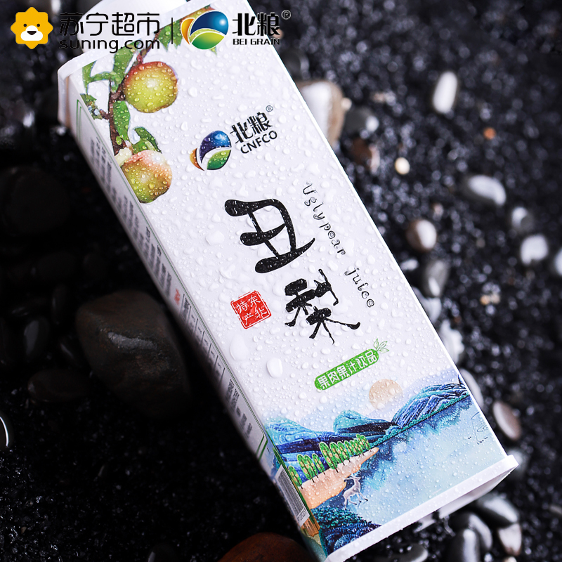 北粮丑梨汁健康果汁饮品果汁含量>60%丑梨饮料分享装(方瓶600ml)*4