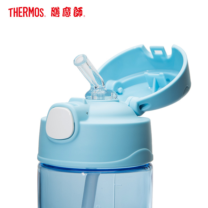膳魔师(Thermos)F4011T儿童学生可爱儿童杯卡通膳魔師Tritan吸管杯塑料杯牛奶杯 杯子450ML外出/家用高清大图