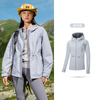 361°运动外套女新款防泼水防风梭织风衣宽松休闲户外登山 3XL 夏雨露