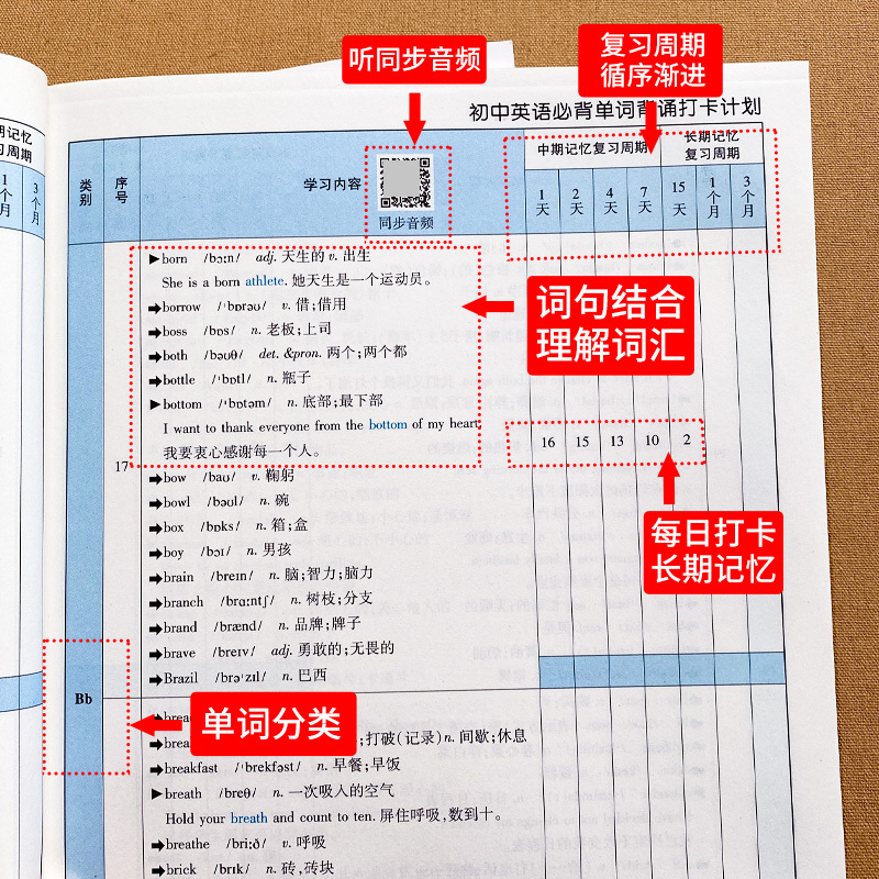 七年级优题专练+英语必背单词+默写本_3册 初中通用 [正版]艾宾浩斯记忆法 初中英语必背单词背诵打卡计划多维度默写本