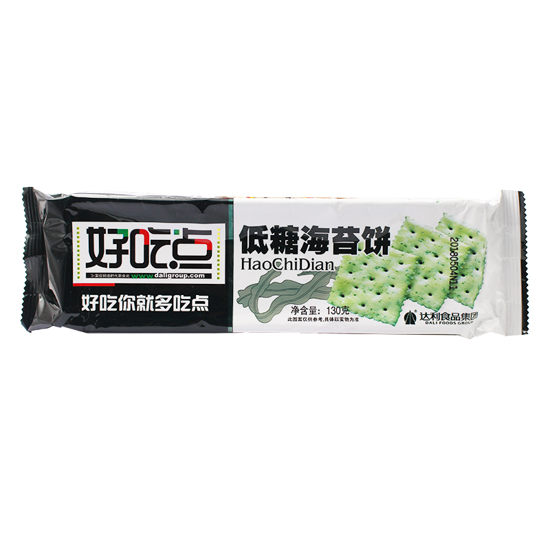 好吃点低糖海苔130g饼干休闲零食