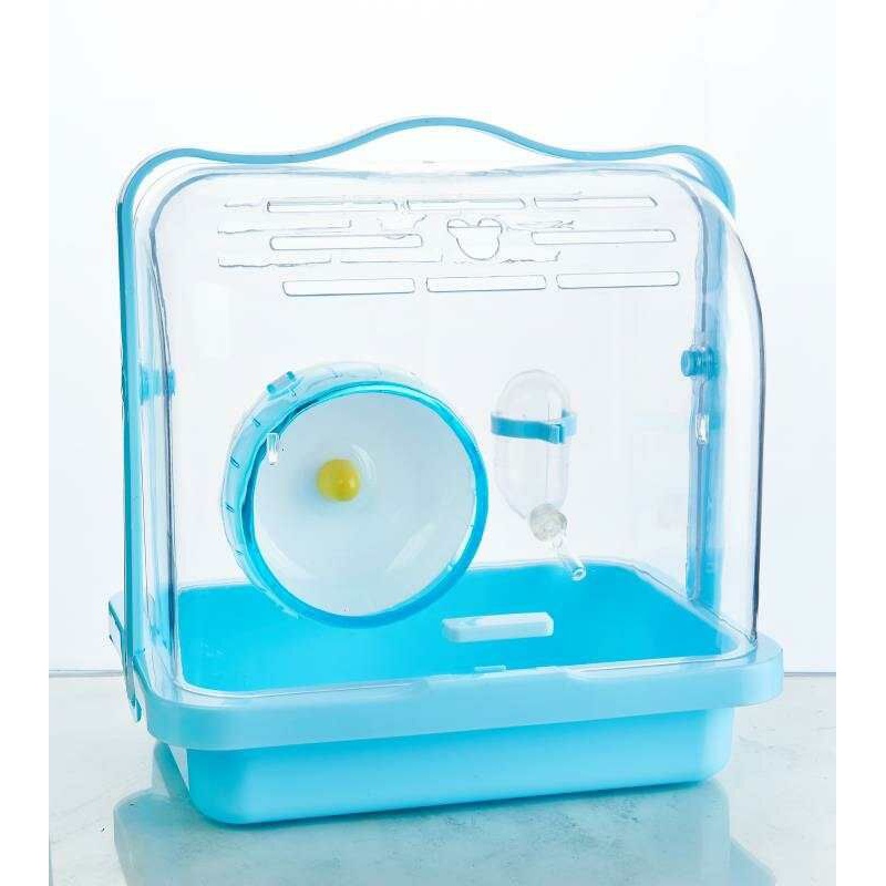 水晶观赏仓鼠笼子透明亚克力用品便携式透明豚鼠龙猫外带套餐高清大图