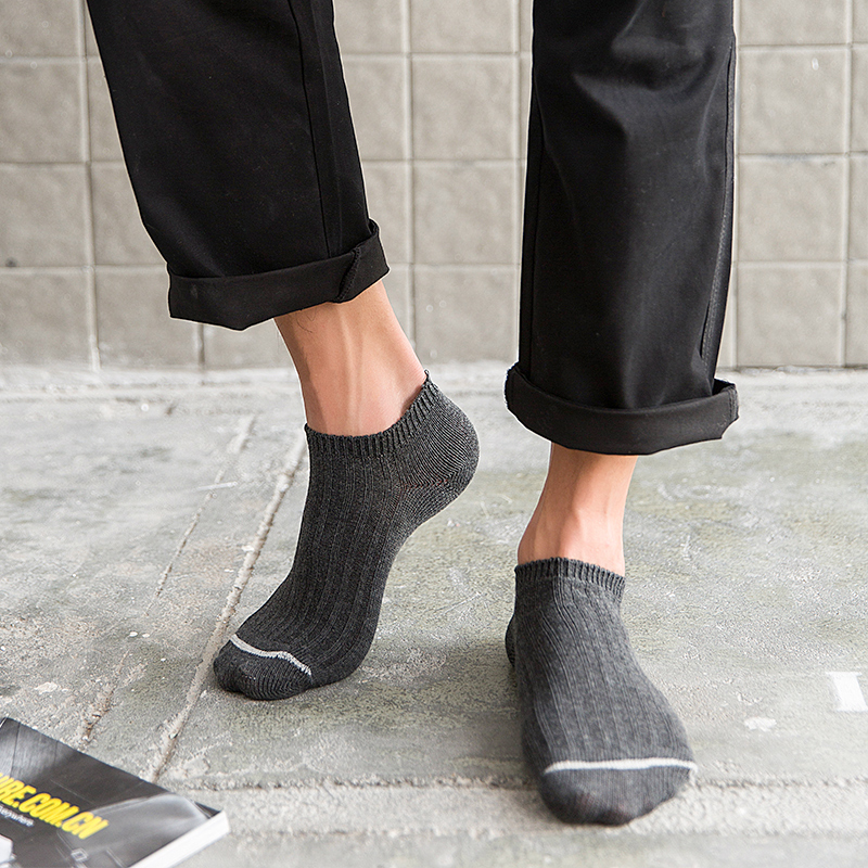 袜子男士潮夏季短袜男袜船袜薄款夏天棉袜防臭吸汗透气低帮运动袜