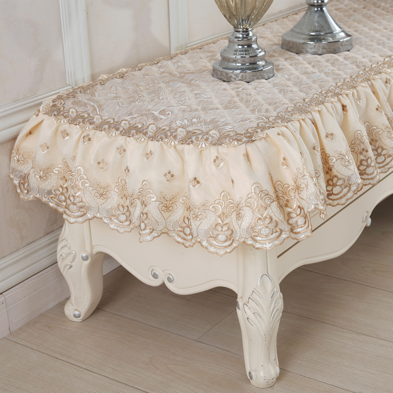 美帮汇欧式电视柜罩台布盖巾电视柜桌布垫台布艺电视机柜防尘罩套鞋柜罩高清大图