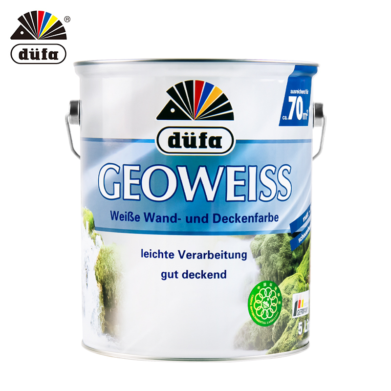 都芳(DUFA) 都芳漆 德国进口吉欧内墙乳胶漆 水性油漆涂料 墙面漆白色 5L