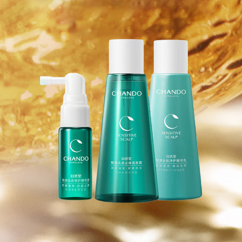 自然堂头皮洗护改善脆弱敏感头皮泡沫绵密持久蓬松三件套高清大图