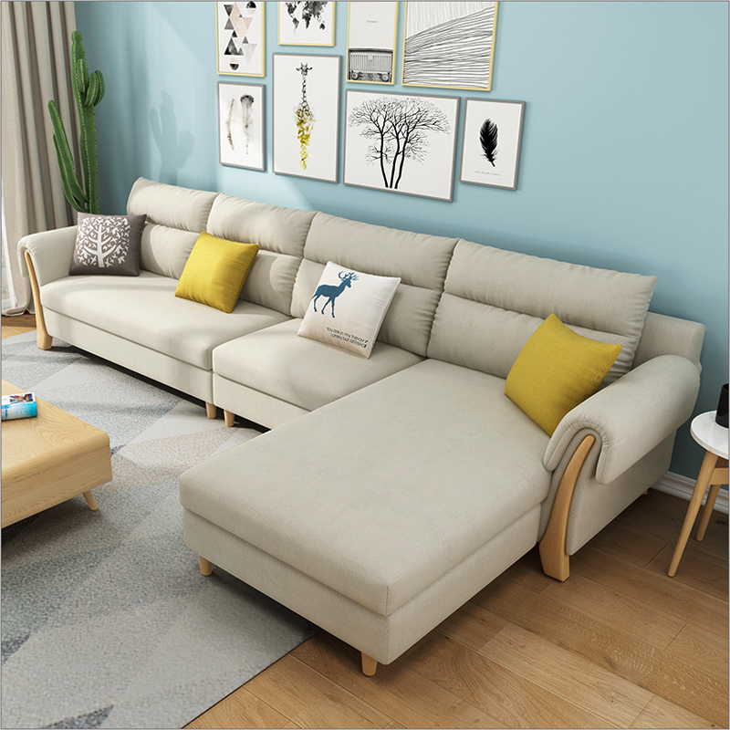 彤慕居北欧布艺沙发客厅组合整装小户型简约现代风格乳胶套装