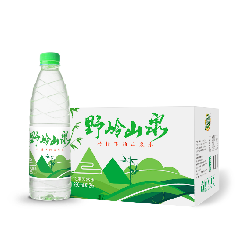 野岭山泉550ml*12瓶 竹根下的山泉水饮用天然水高清大图