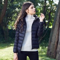 【券后价229】高梵GOLDFARM冬季新款轻薄款羽绒服女士短款连帽外套反季清仓特价断码韩版潮