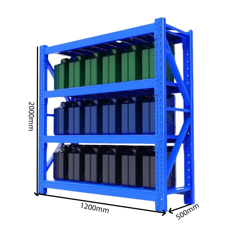 伊洛源 仓储货架置物架 中型货架1200*500*2000mm（单层承重300kg）
