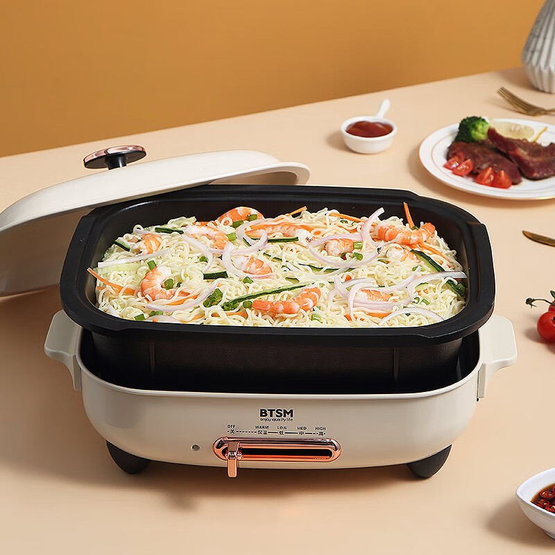 BTSM BTZG-K9 多能料理锅 4.5L 白色高清大图