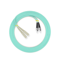 千天(QANTOP)光纤跳线 电信级光纤熔接收发器尾纤 光端机适用 SC-FC多模双芯OM4-QT-GXTX379