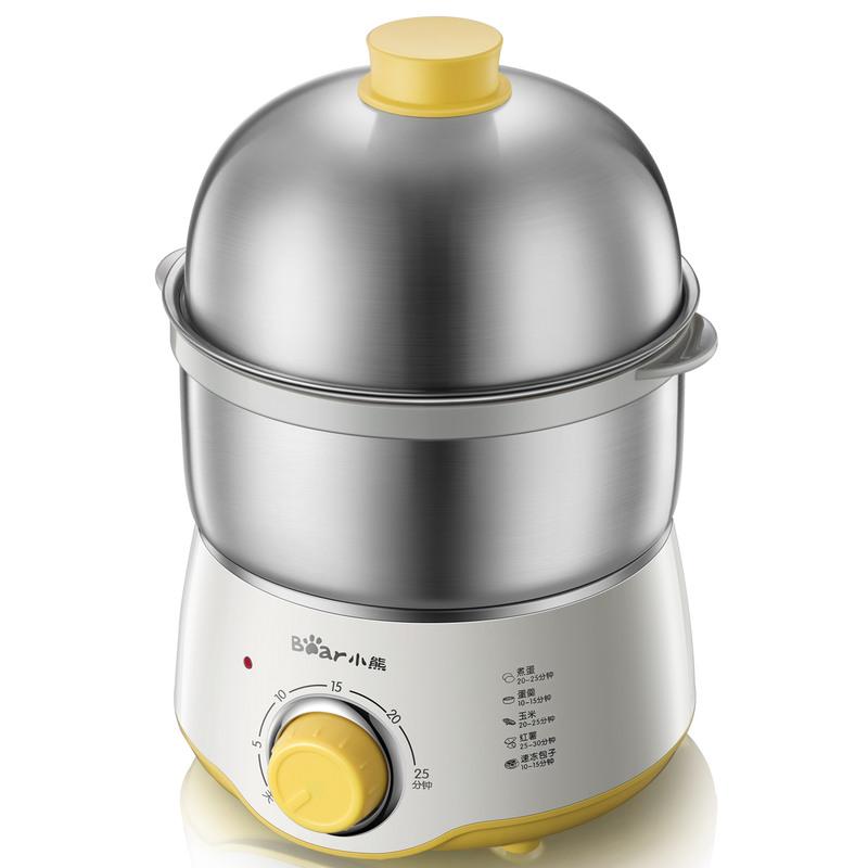 小熊蒸蛋煮蛋器不锈钢家用小型双层神器自动断电早餐机 黄色高清大图