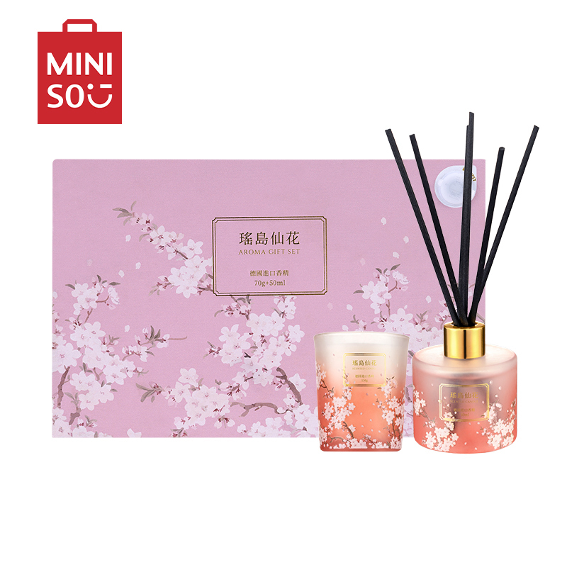 名创优品(miniso) 故宫宫廷系列香薰蜡烛礼盒套装室内清香礼物(瑶岛仙花)