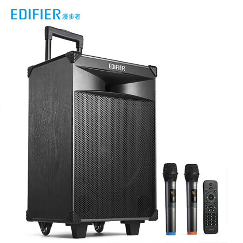 [精选]漫步者 (EDIFIER)PW312 12英寸舞台级户外移动音箱 广场舞音箱 蓝牙拉杆音响 便携式音响 银灰色