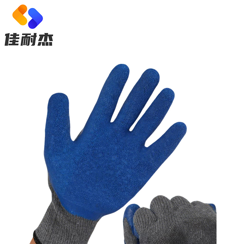 佳耐杰 乳胶挂胶皱纹手套 加厚款/双高清大图