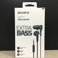 【包邮】索尼耳机 MDR-XB75AP 重低音立体声入耳式 带线控耳麦 手机通话音乐耳机 入门系列 黑色