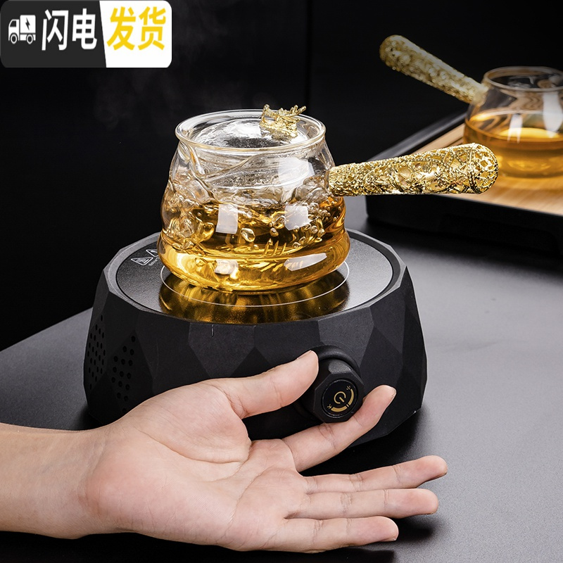 三维工匠电陶炉茶炉家用迷你泡茶煮茶器小型电热光波炉蒸茶泡茶炉 电陶炉(钻石白)+养生壶+公杯+六色/把杯+茶道/竹+茶具