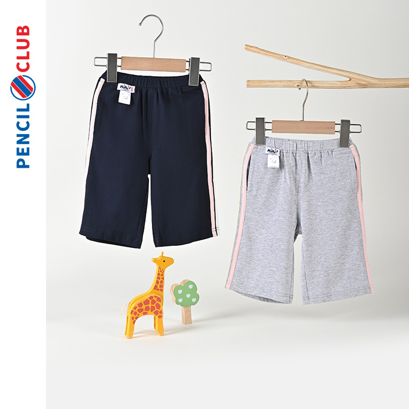 铅笔俱乐部童装小女孩休闲裤子2022夏装新款儿童七分裤女童中裤