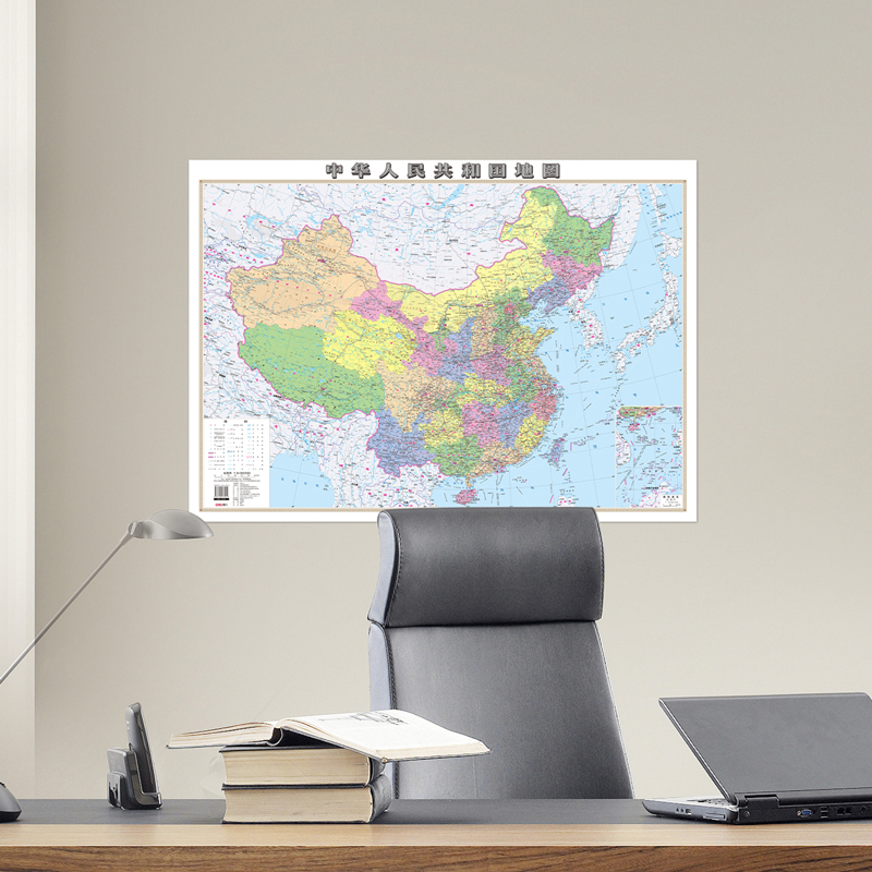 得力18074中国地图(本色)(张)[3张装]高清大图