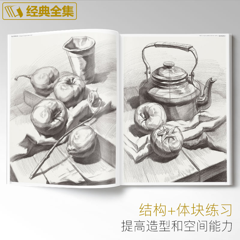 [正版]经典全集 经典素描静物②组合铅笔美术绘画书籍 临摹范本陈顶技法sh’高清大图