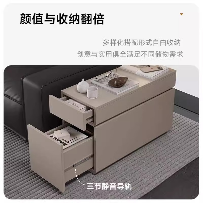 金菲罗格 实木边几轻奢沙发侧边柜 800*320*500