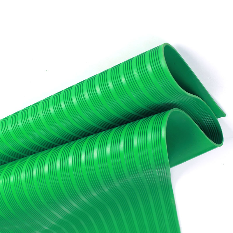 天空桥 高压绝缘垫 绿色条纹10mm*1m*10m 卷高清大图