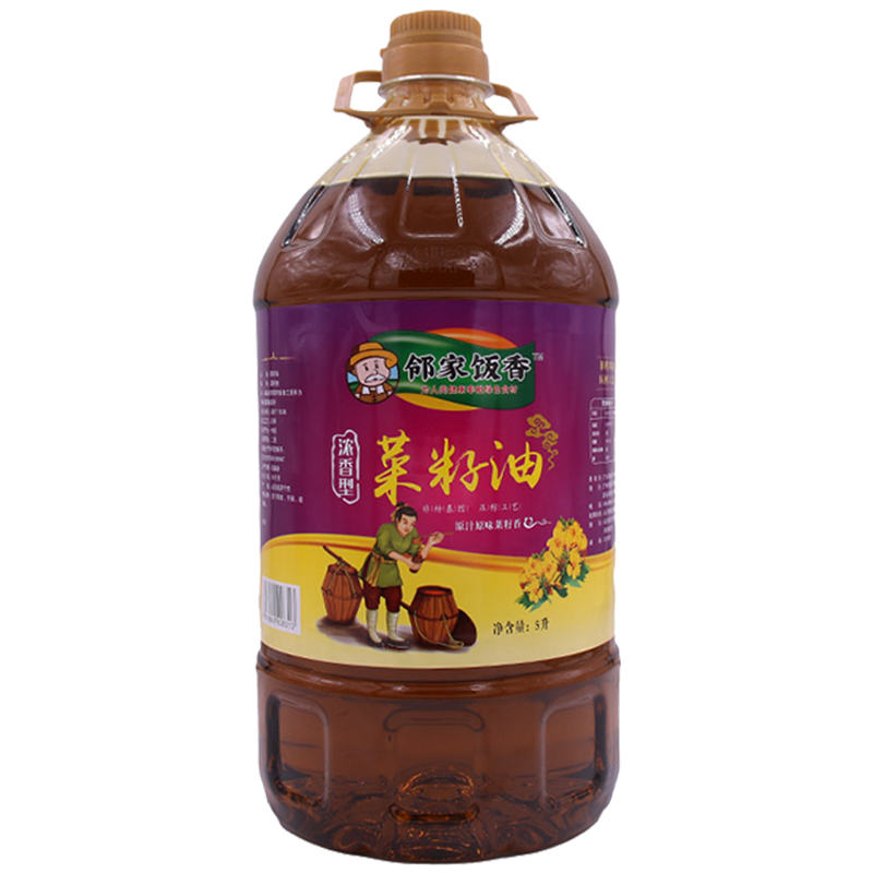 邻家饭香菜籽油非转基因食用油物理压榨5L*1桶LJFX156