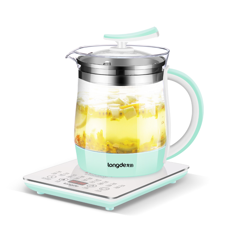 龙的（longde） 家用玻璃烧水壶花茶 可预约定时 LD-YS1520 养生壶