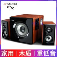 山水(SANSUI)GS-6000(60B)蓝牙音箱 台式电脑电视音响 笔记本电视音响重低音炮 2.1声道音箱
